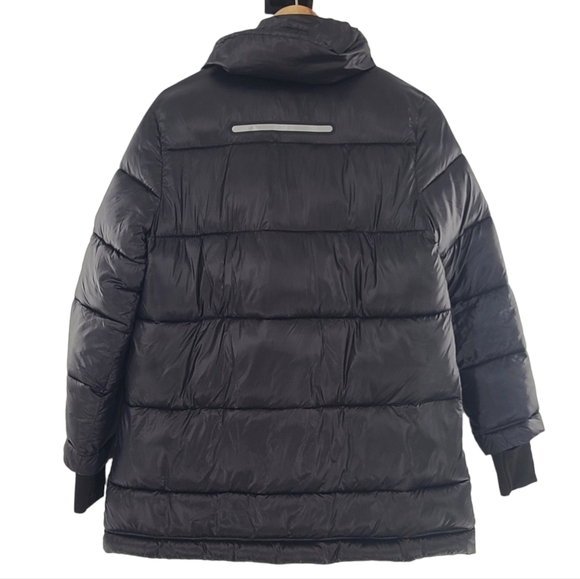 Norden Vegan Black Puffer Parka Coat Jacket Size‎ Small - Picture 3 of 12